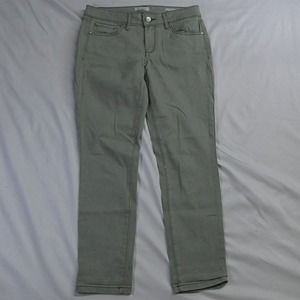 Jessica Simpson 27 / 4 Rolled Crop Skinny‎ Green Stretch Denim Jeans